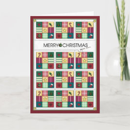 Tarjeta de Navidad del edredón del navidad