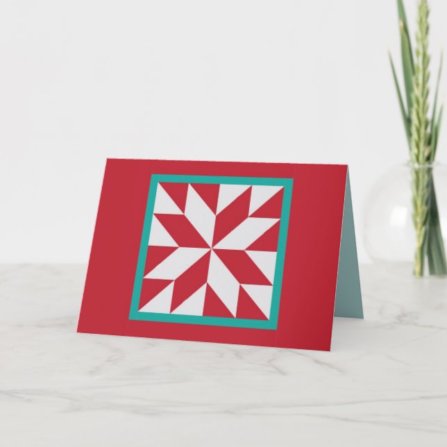 Tarjeta de Navidad del edredón - la estrella del (Anverso)