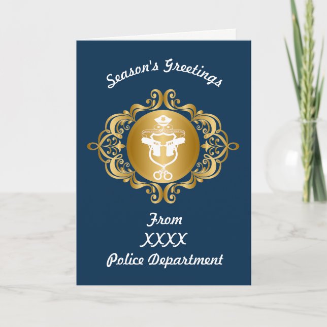 Tarjeta de Navidad del emblema del icono de la (Anverso)