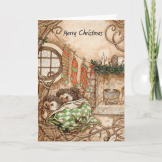 Tarjeta de Navidad del erizo - parte 2