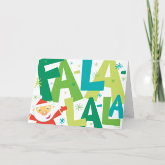 Tarjeta de Navidad del Fa-La-la-ing de SANTA