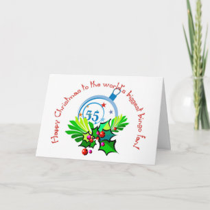 Tarjeta de Navidad del fan del bingo