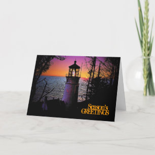 Tarjeta de Navidad del faro
