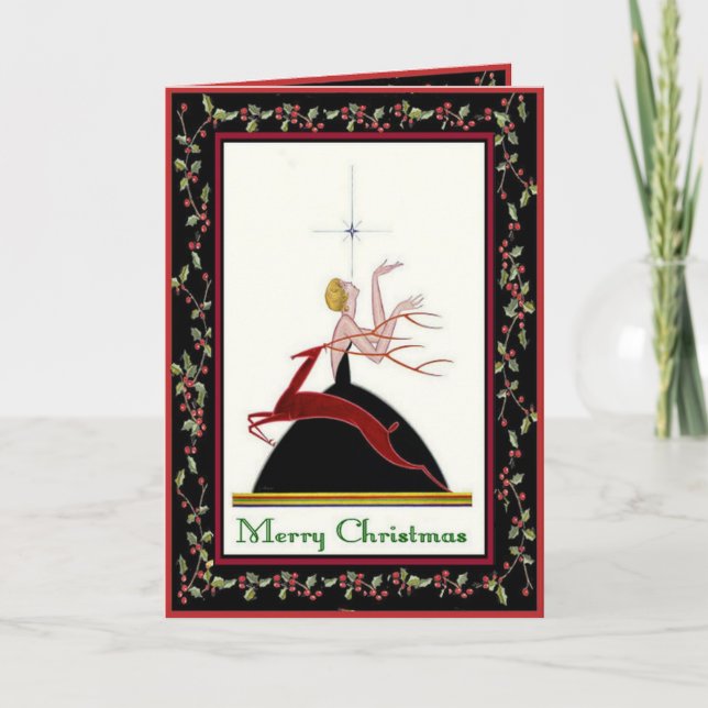 Tarjeta de Navidad del fashionista (Anverso)