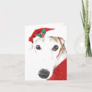 Tarjeta de Navidad del galgo