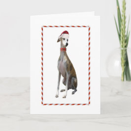 Tarjeta de Navidad del galgo