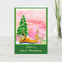 Tarjeta de Navidad del galgo (a321)