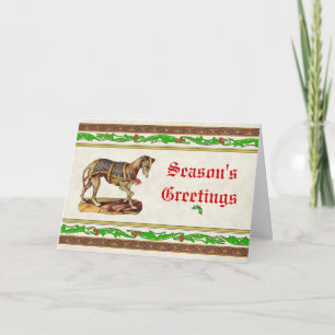 Tarjeta de Navidad del galgo del renacimiento