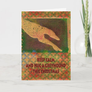 Tarjeta de Navidad del galgo (g412)