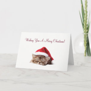 Tarjeta de Navidad del gatito
