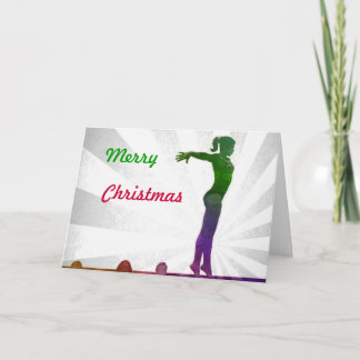 Tarjeta de Navidad del gimnasta