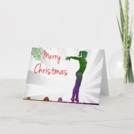 Tarjeta de Navidad del gimnasta