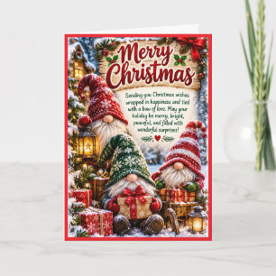 Tarjeta de Navidad del Gnomo de Navidad