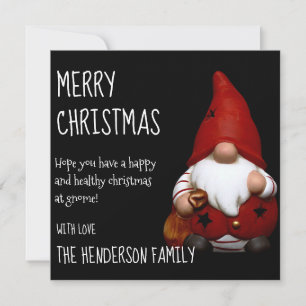Tarjeta de Navidad del Gnomo de Santa Tarjeta de
