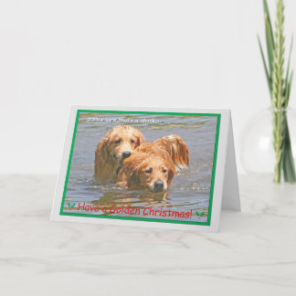 Tarjeta de Navidad del golden retriever 2014