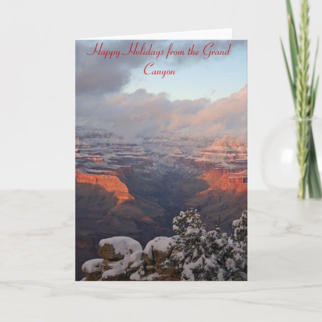Tarjeta de Navidad del Gran Cañón (Anverso)