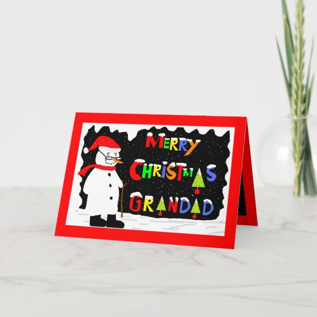 Tarjeta de Navidad del Grandad (Anverso)