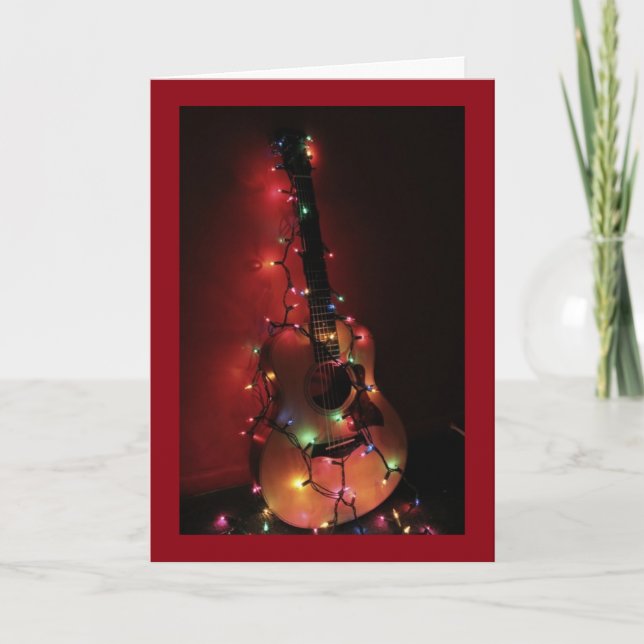 Tarjeta de Navidad del guitarrista (Anverso)