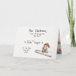Tarjeta de Navidad del hámster