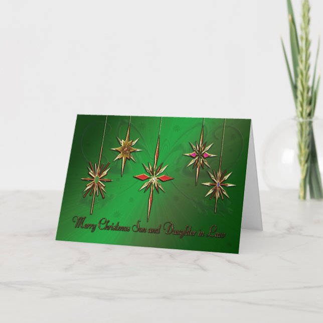 Tarjeta de Navidad del hijo y de la nuera (Anverso)