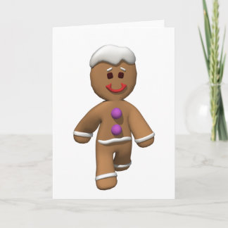 Tarjeta de Navidad del hombre de pan de jengibre