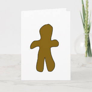 Tarjeta de Navidad del hombre de pan de jengibre