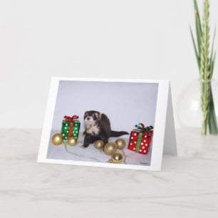 Tarjeta de Navidad del hurón