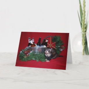 Tarjeta de Navidad del hurón