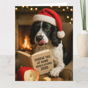 Tarjeta de Navidad del 'Impuesto al Queso' del spa