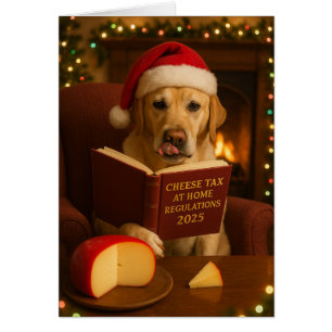 Tarjeta de Navidad del impuesto al queso Labrador