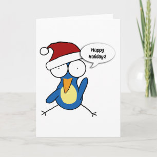 Tarjeta de Navidad del kiwi de Santa
