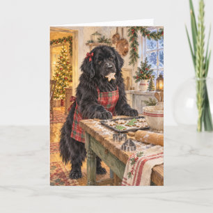 Tarjeta de Navidad del Ladrón de Galletas Newfie
