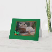 Tarjeta de Navidad del lagarto del Gecko