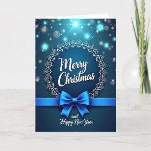 Tarjeta de Navidad del Mandala Azul