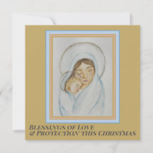 Tarjeta de Navidad del Manto de María