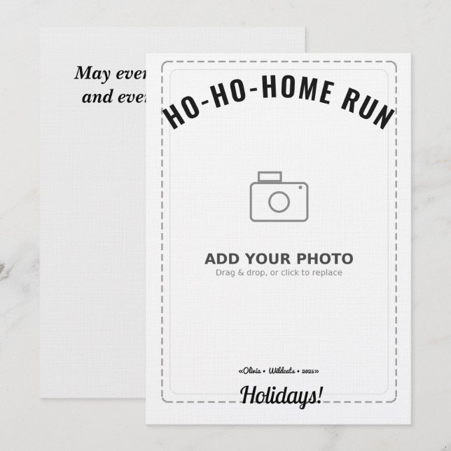 Tarjeta de Navidad del Mapache de Jonrón-Jonrón-Jo (Anverso / Reverso)