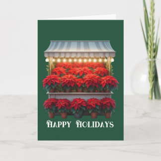 Tarjeta de Navidad del Mercado de Flores de Poinse