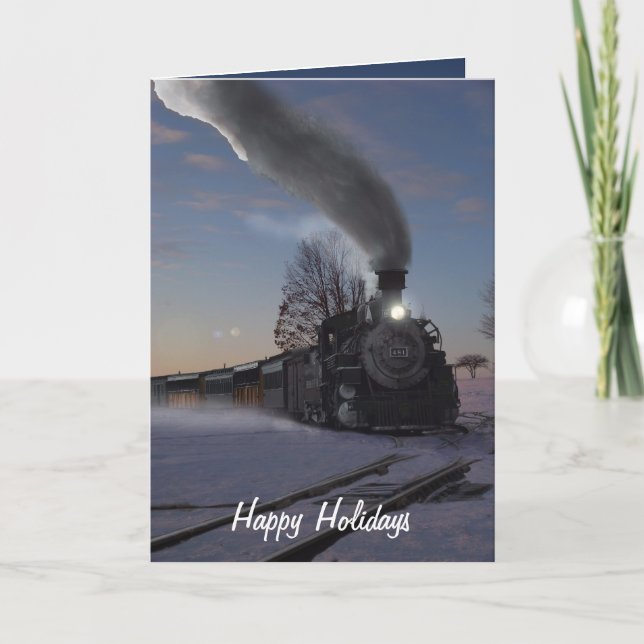 Tarjeta de Navidad del motor de vapor 481 (Anverso)