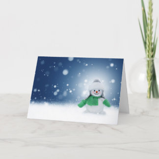 Tarjeta de Navidad del muñeco de nieve