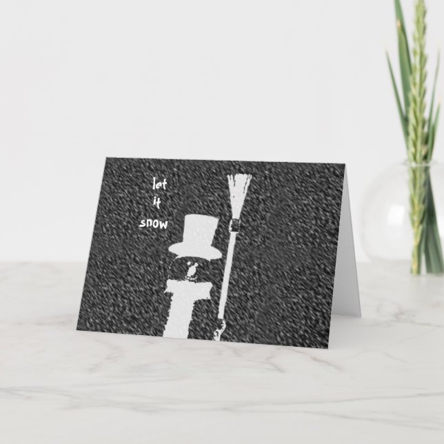 Tarjeta de Navidad del muñeco de nieve (Anverso)
