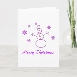 Tarjeta de Navidad del muñeco de nieve