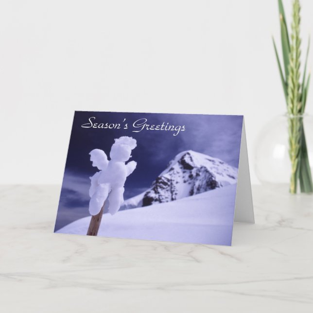 Tarjeta de Navidad del muñeco de nieve (Anverso)