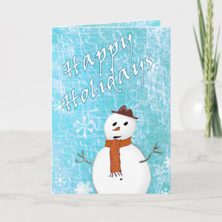 Tarjeta de Navidad del muñeco de nieve