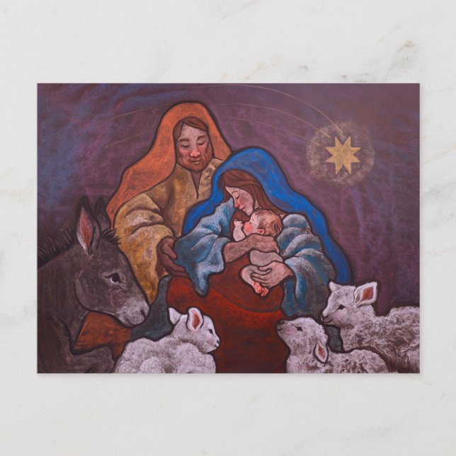Tarjeta de Navidad del Nacimiento (Anverso)