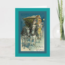 "Tarjeta de Navidad del navidad de la diligencia"