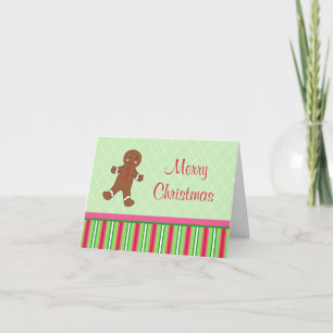 Tarjeta de Navidad del Niño de Pan de Jengibre