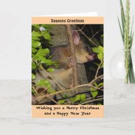 Tarjeta de Navidad del oposum de Brushtail
