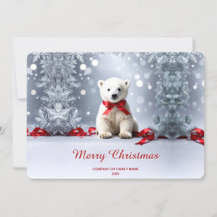 Tarjeta de Navidad del oso polar