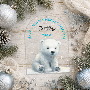 Tarjeta de Navidad del Oso Polar Feliz Navidad