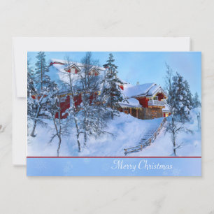 Tarjeta de Navidad del país de las maravillas del